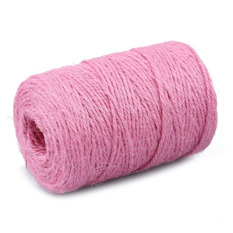 KINGLAKE Pink Jute Twine, 328 Feet, 2mm, Light, Twisted, Perfect for Arts, Crafts, Weddings, Christmas, Valentines Day Gifts - Image 2
